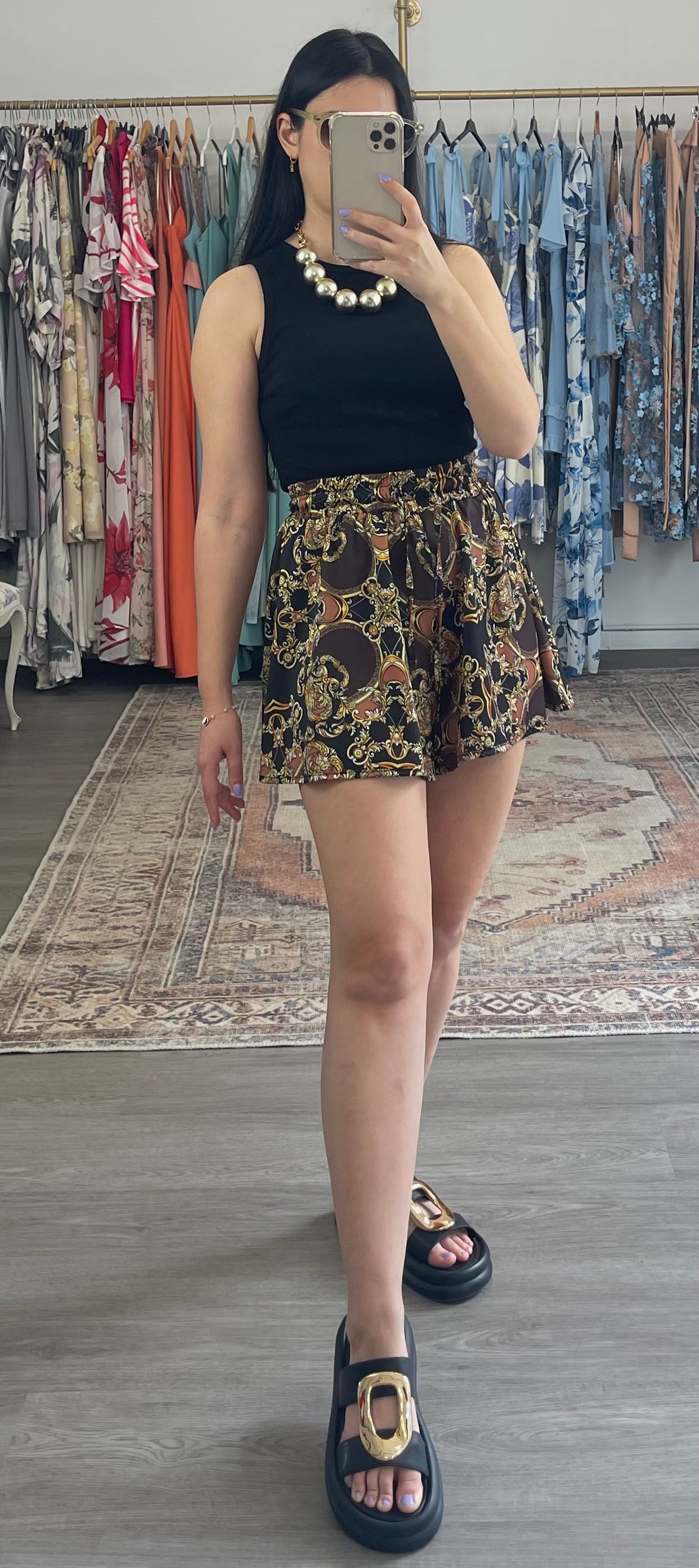 Σορτς EMPIRE black/gold