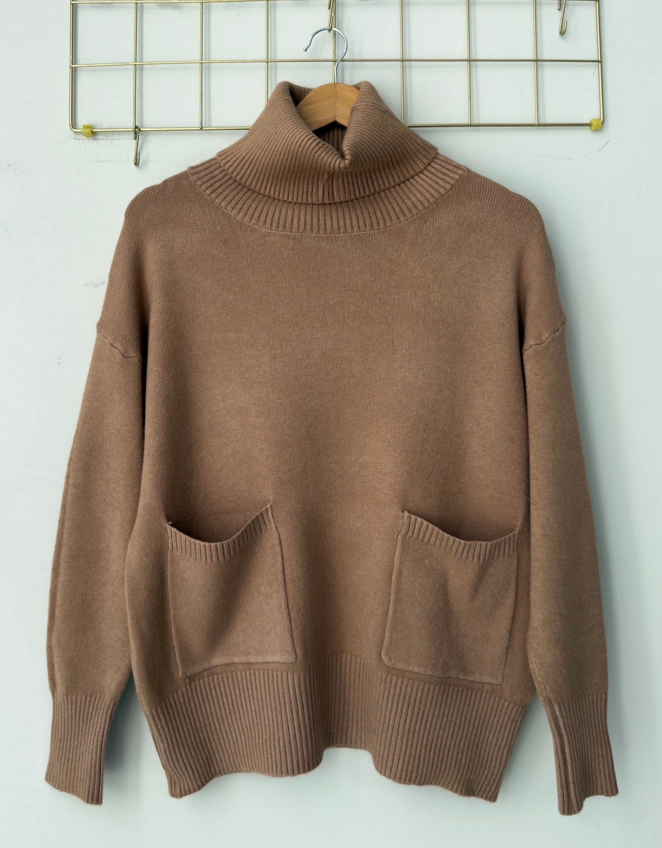 Μπλούζα πλέκτη ζιβάγκο BIZE taba