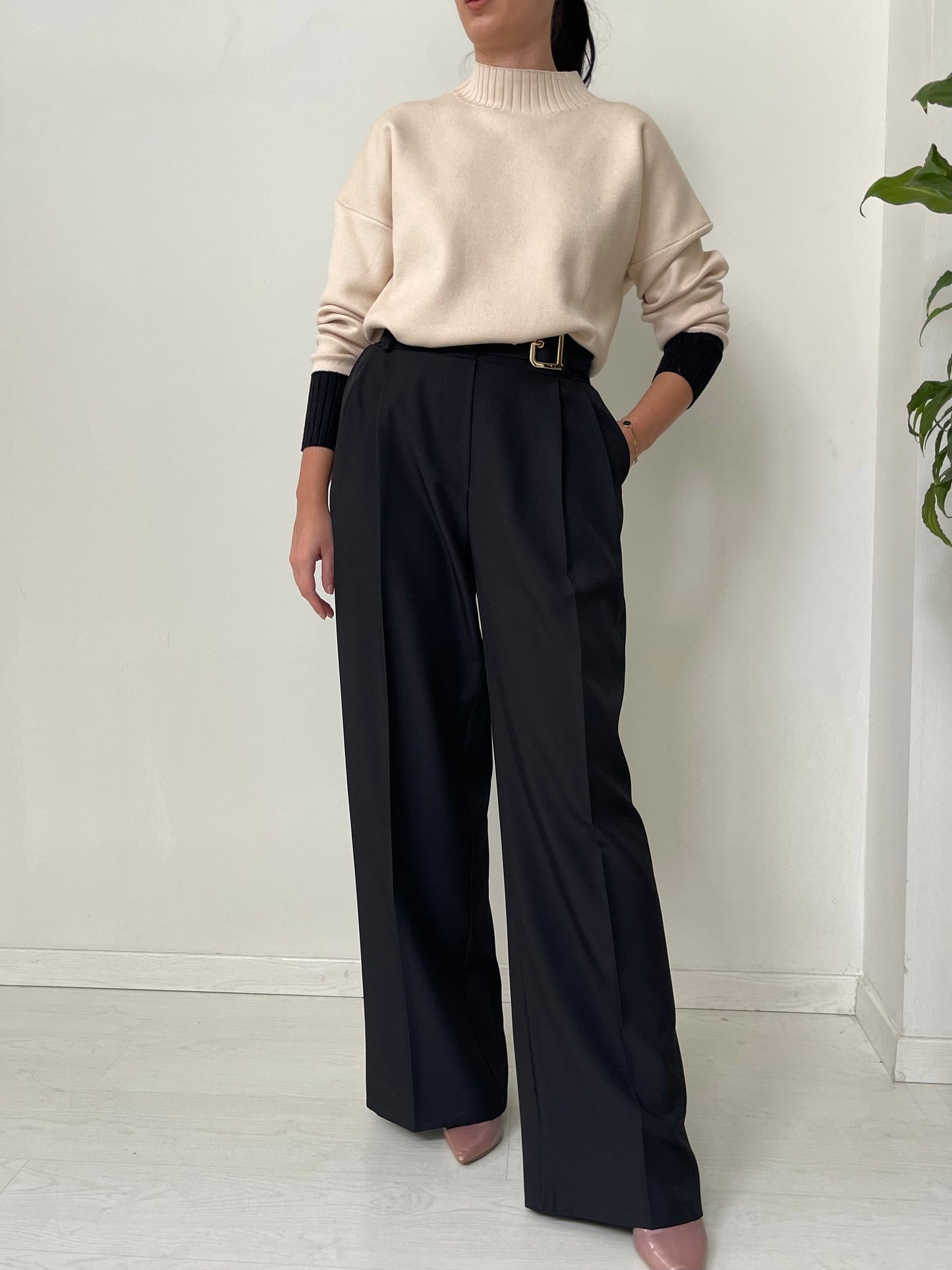 Μπλούζα ALESSANDRA beige/black