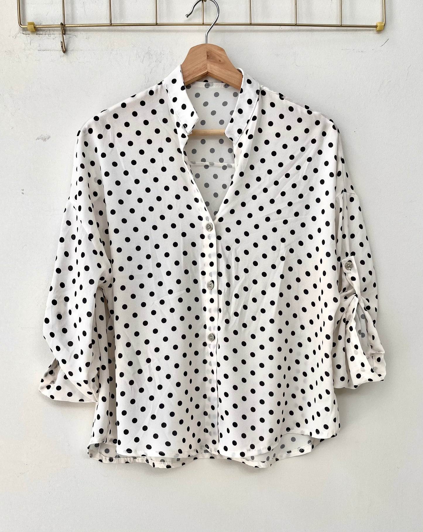 Πουκάμισο Dottie ecru/black