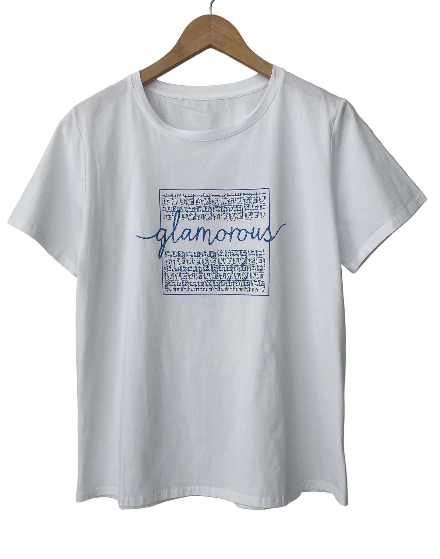T-shirt με σχεδίο GLAMOROUS white