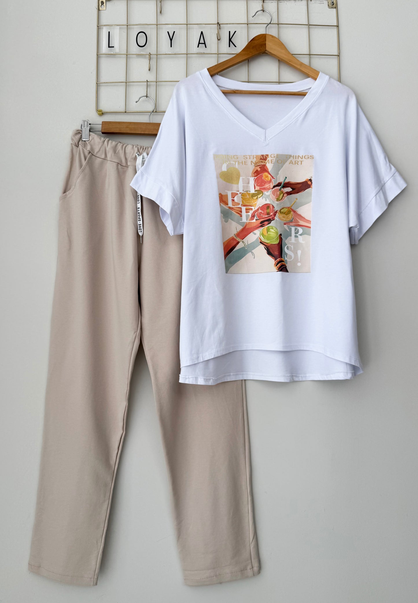 Σετ CHEERS beige/white