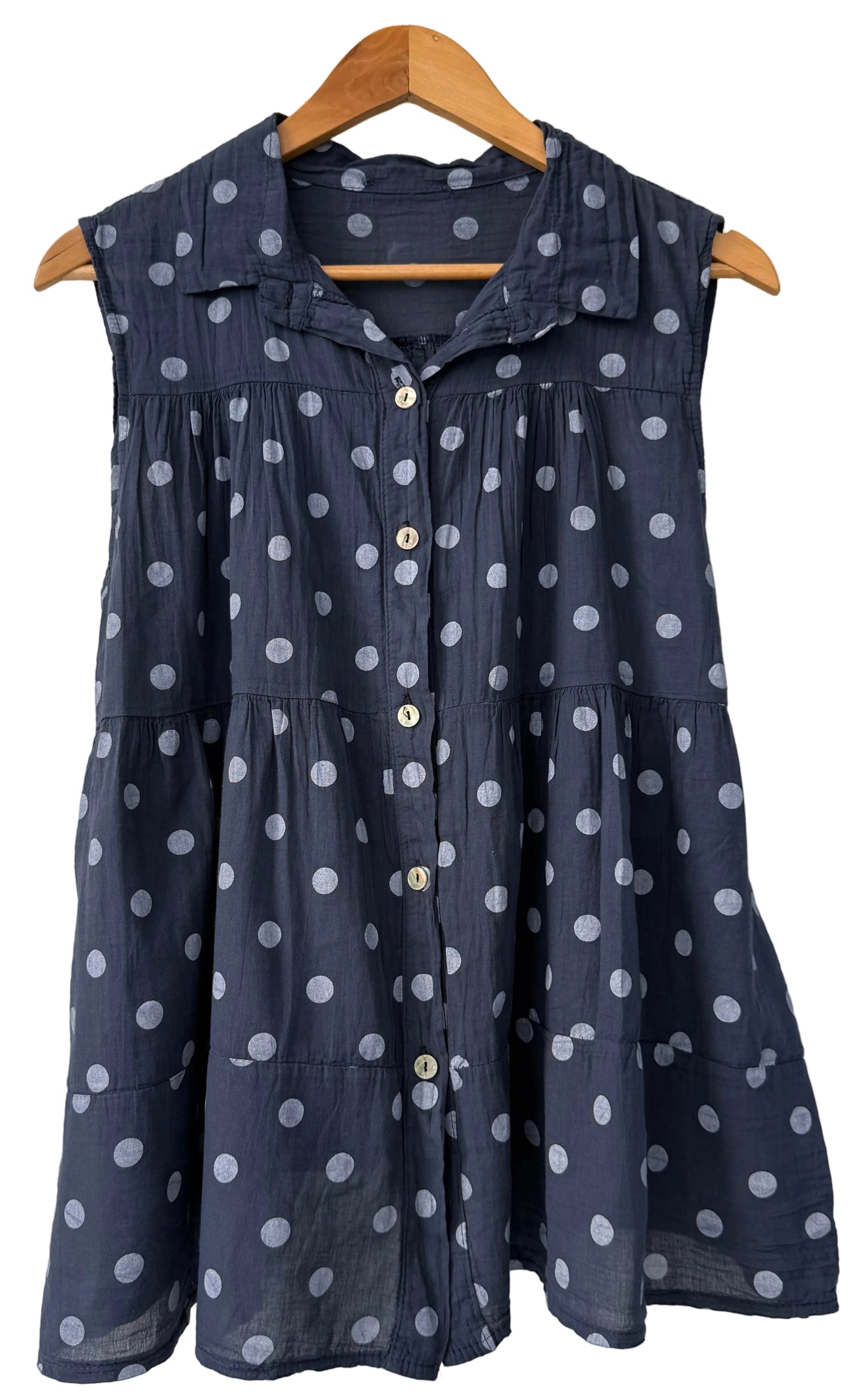 Μπλούζα πουά KLORO navy blue