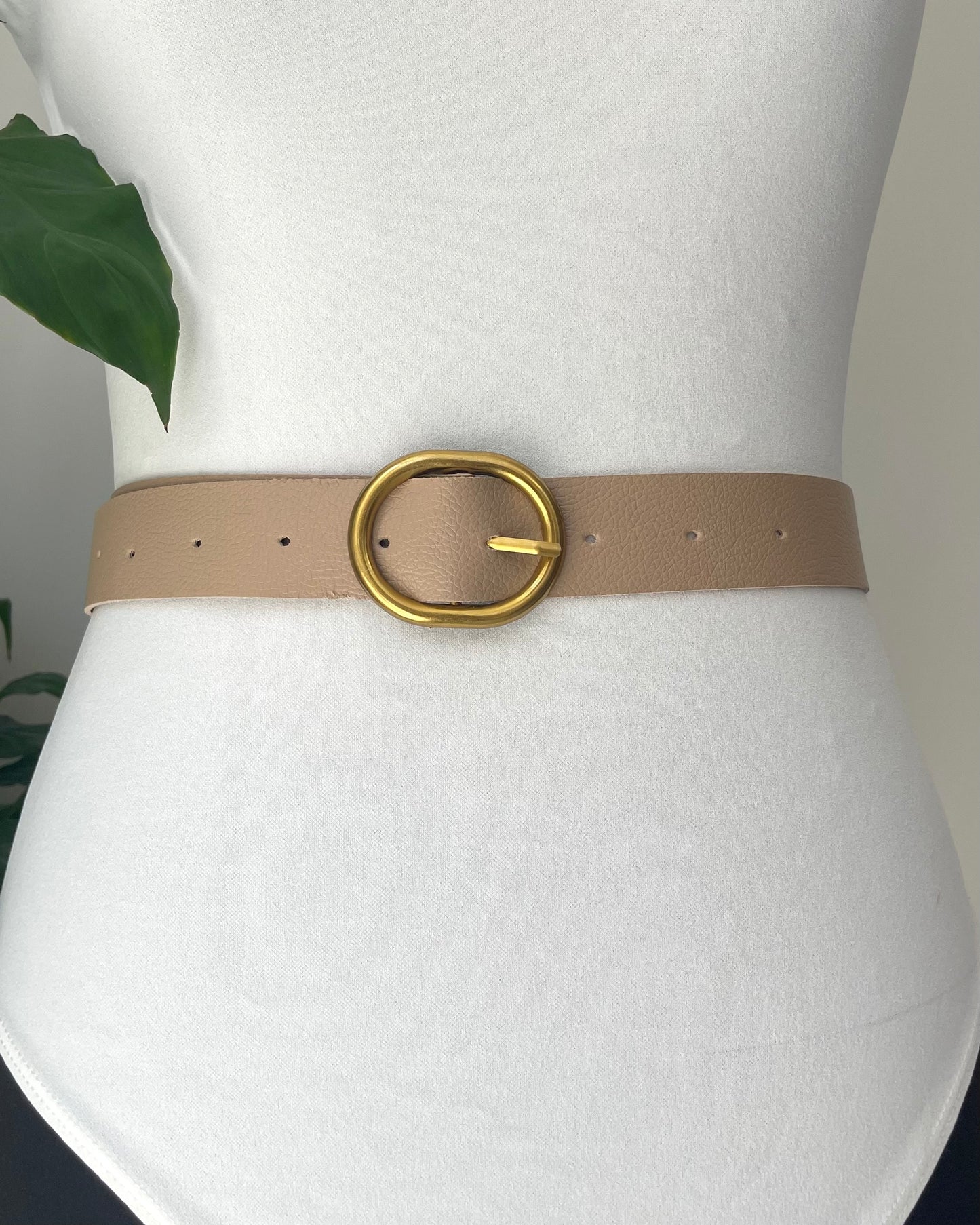 Ζώνη SAINT beige/gold