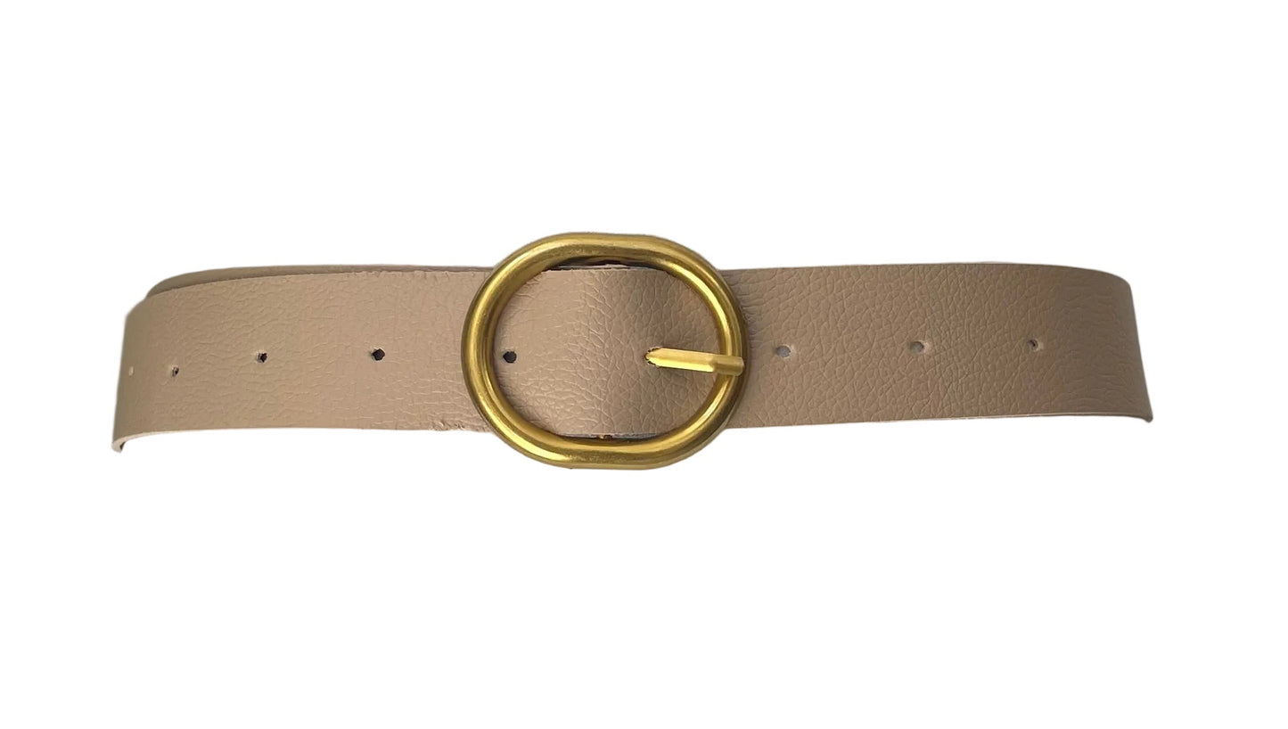Ζώνη SAINT beige/gold