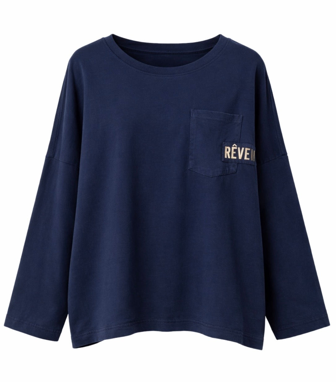 Μπλουζα βαμβάκι REVEUR navy blue
