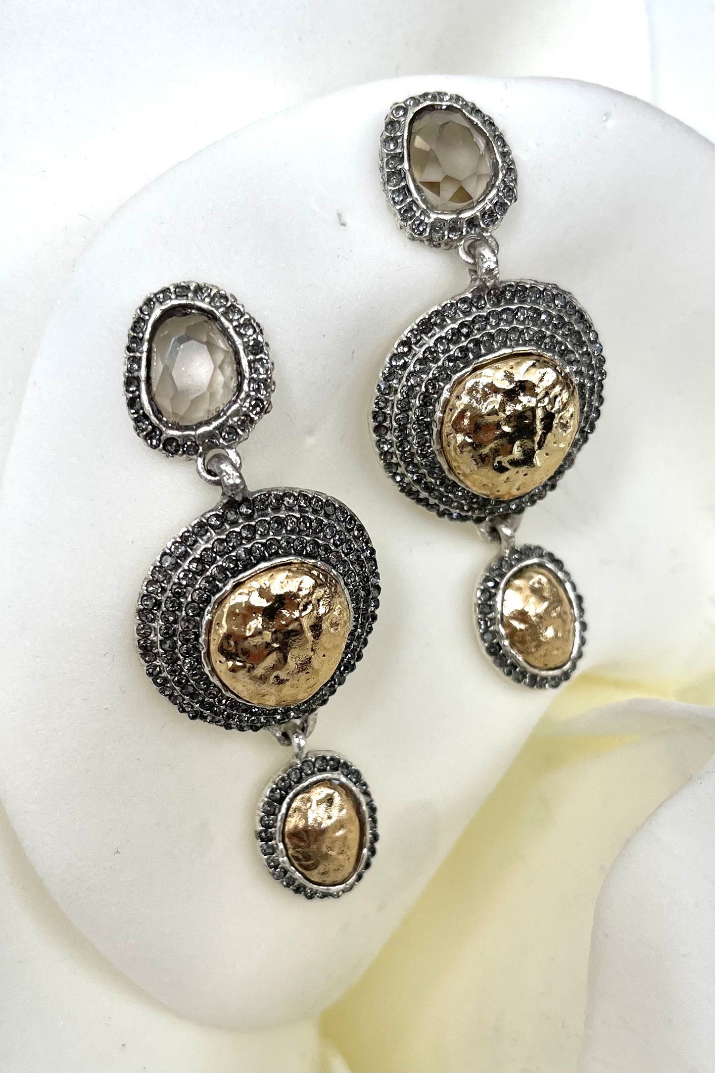 Σκουλαρίκια SULTAN silver/gold