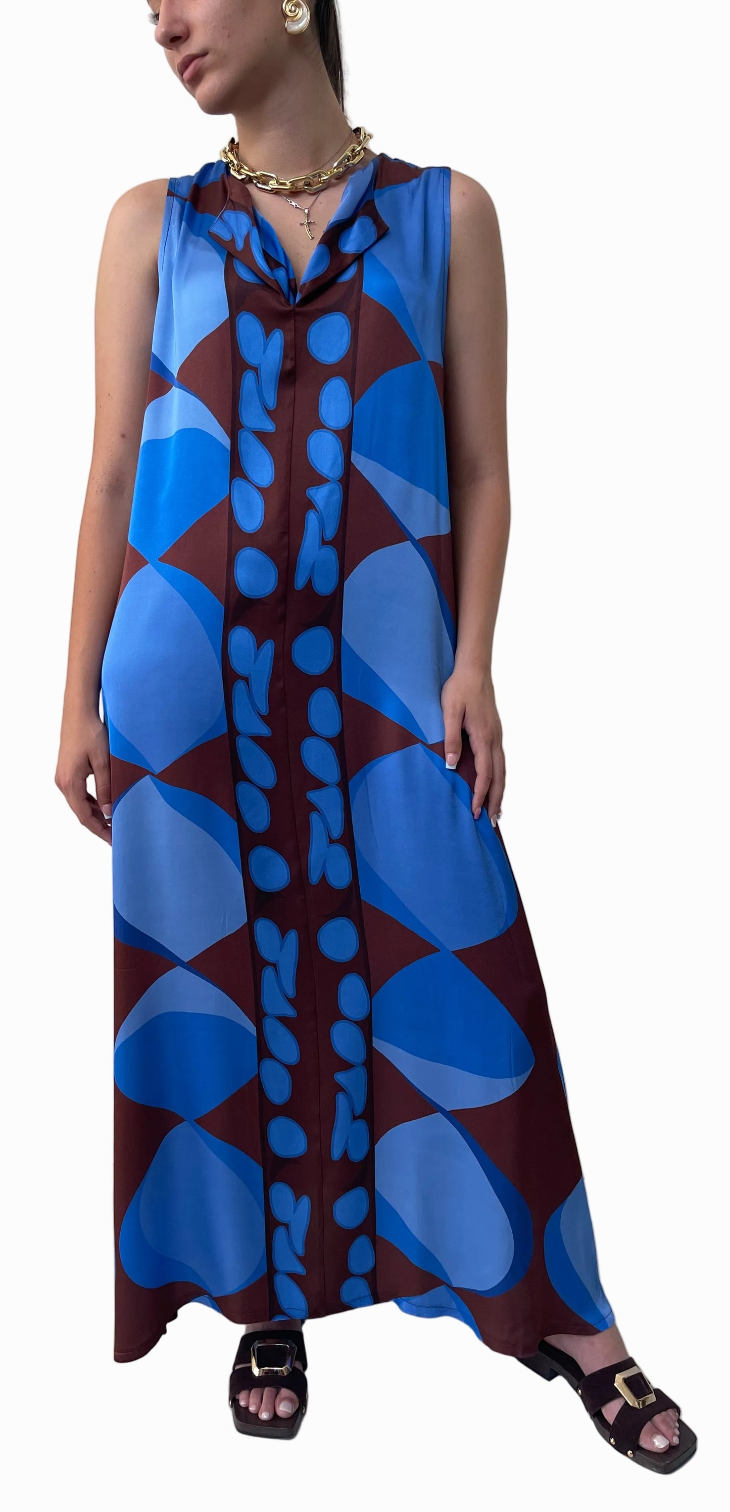 Φόρεμα ENVY blue/brown