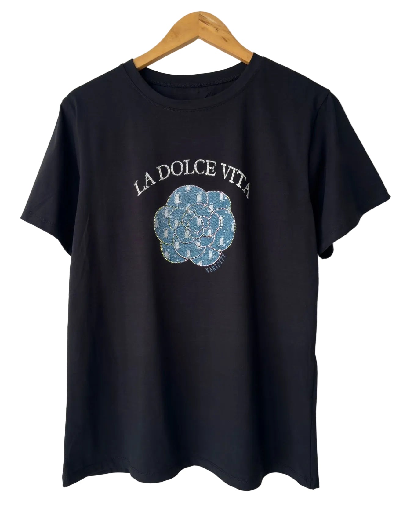 T-shirt με σχεδίο DOLCE VITA black