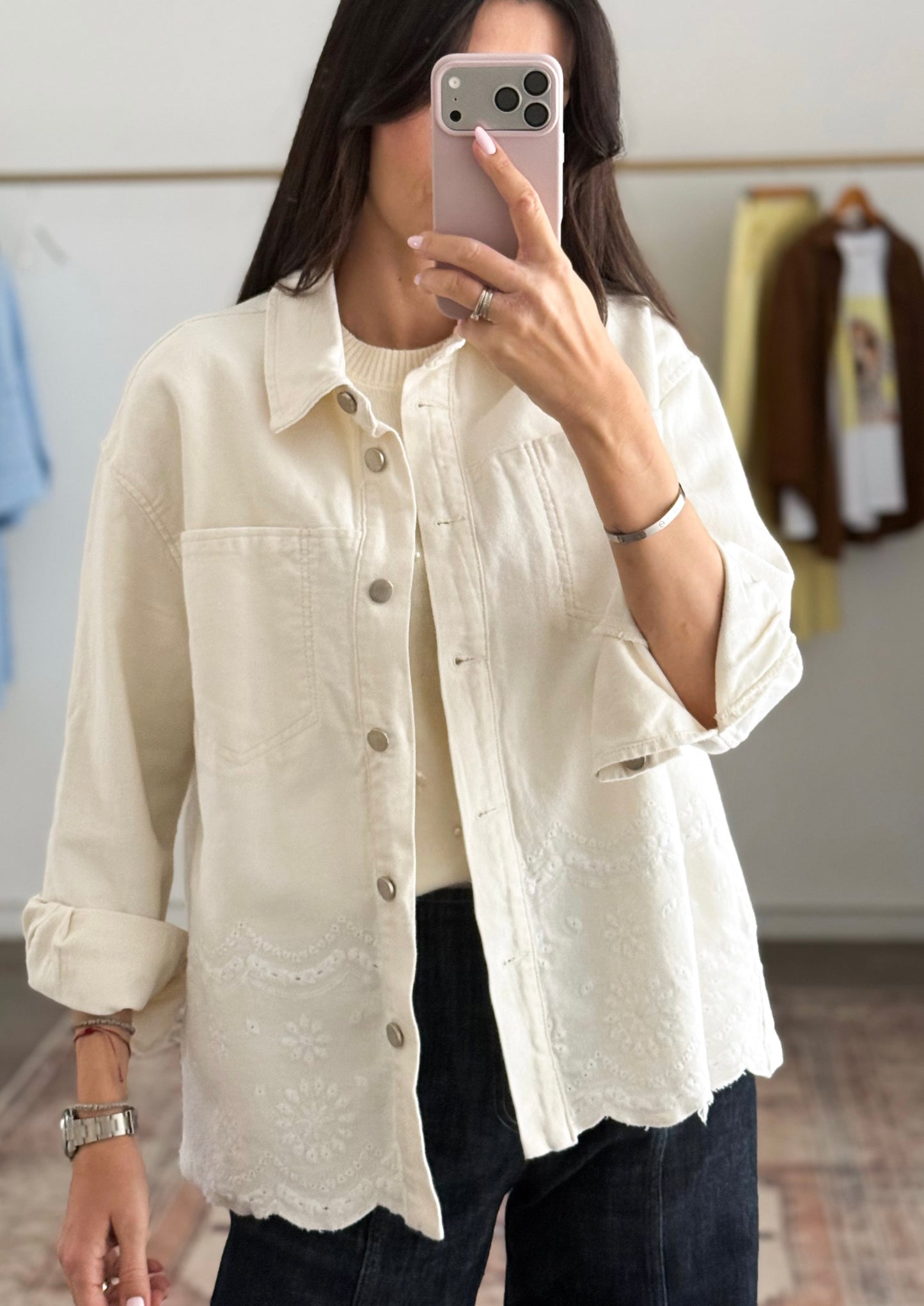 Μπουφάν Jean WORLI off white