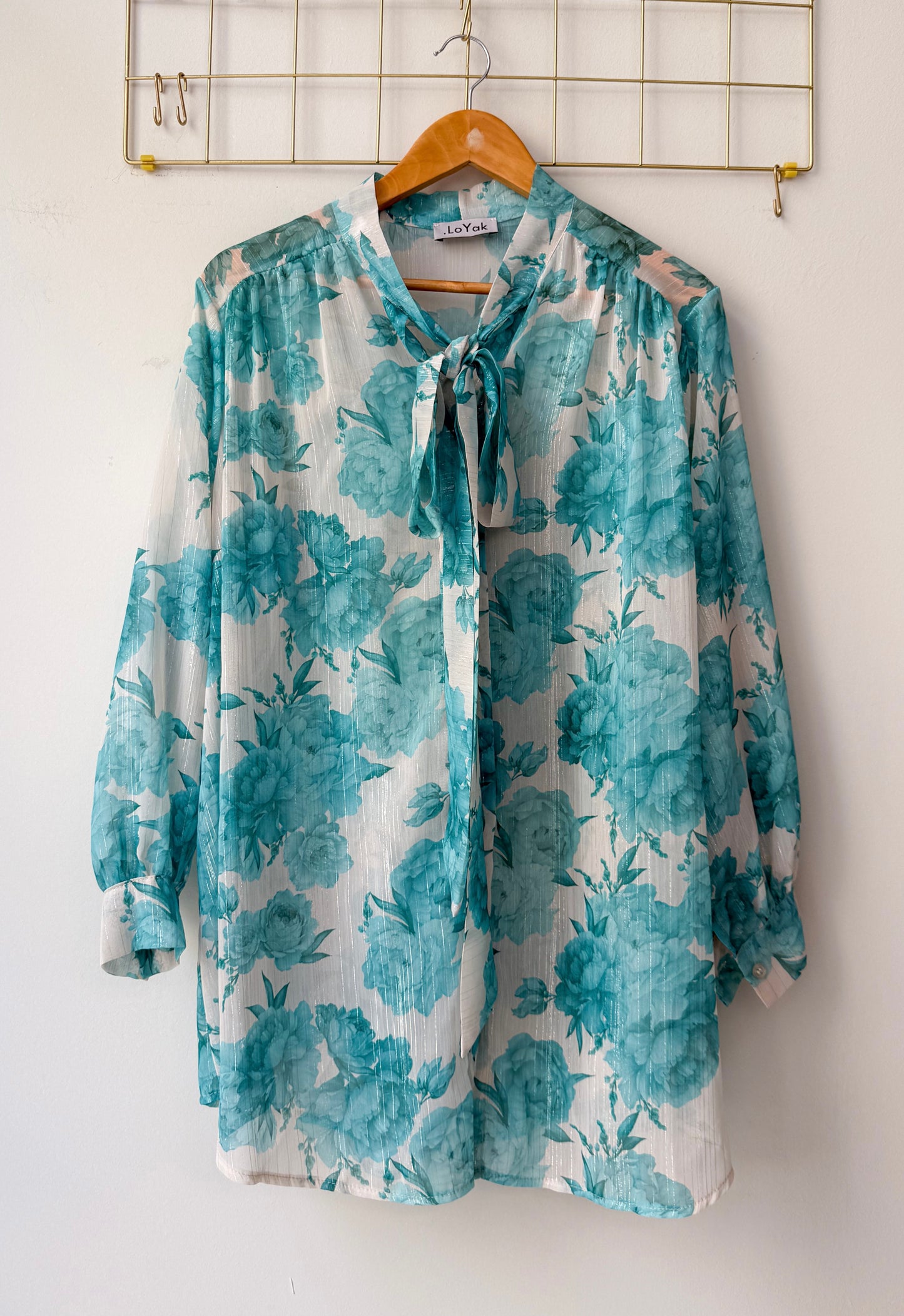 Μπλούζα loose GIRLANI turquoise