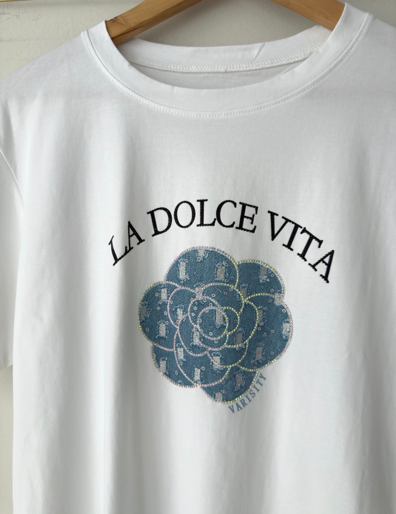 T-shirt με σχεδίο DOLCE VITA white
