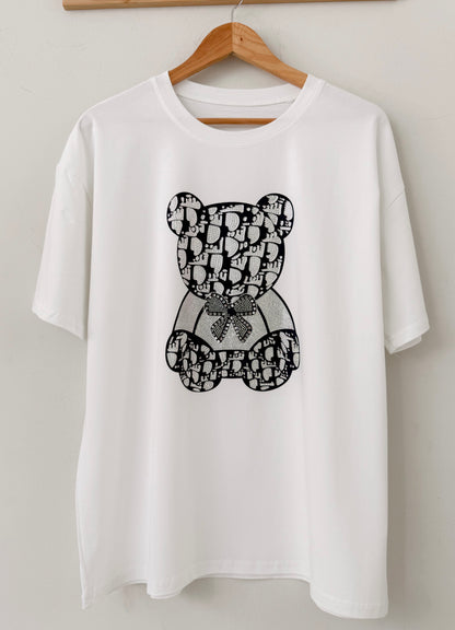 T-shirt με σχεδίο BEAR white