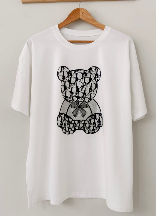T-shirt με σχεδίο BEAR white