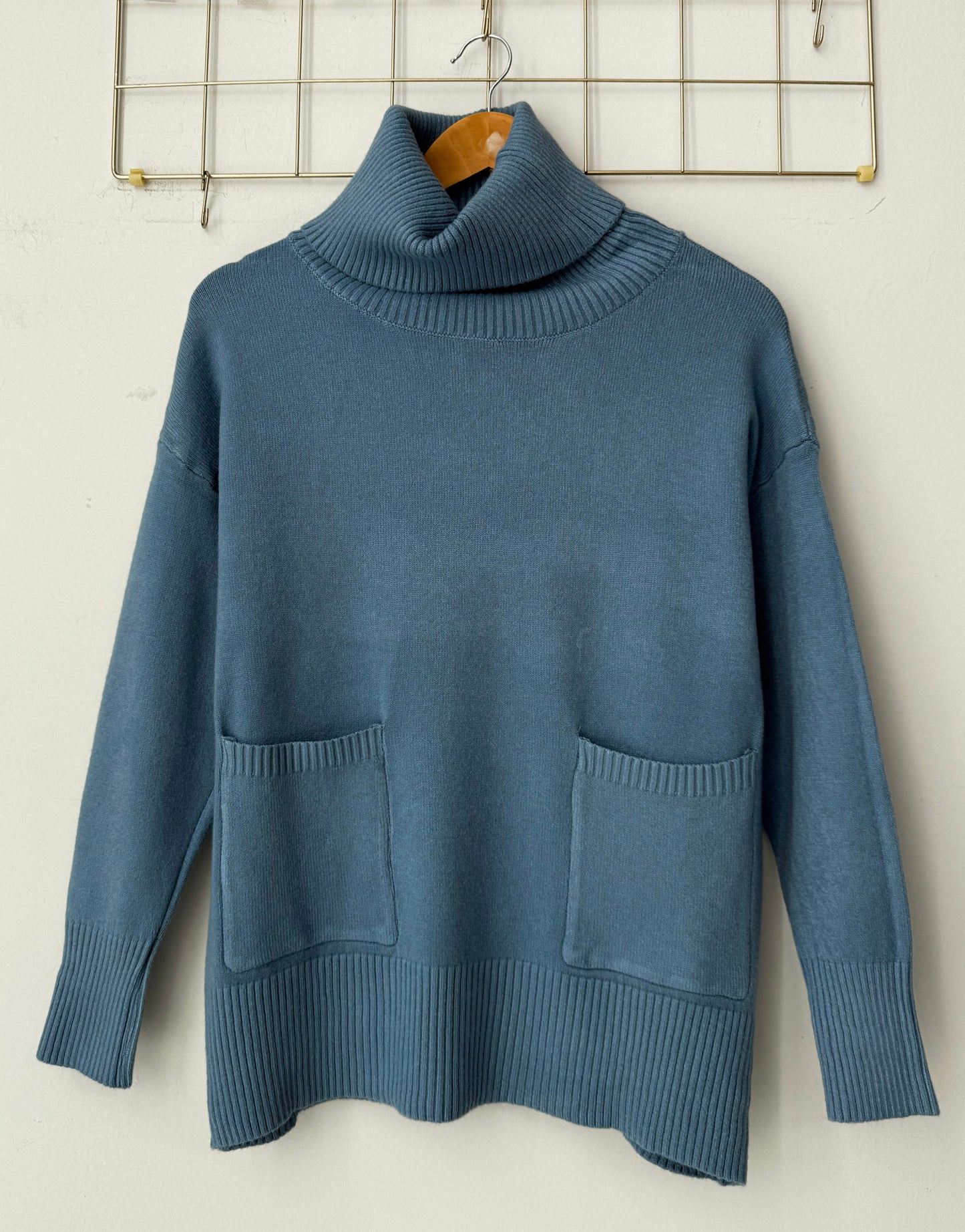 Μπλούζα πλέκτη ζιβάγκο BIZE blue