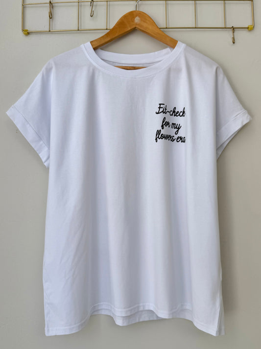 T-shirt FLOWERS white