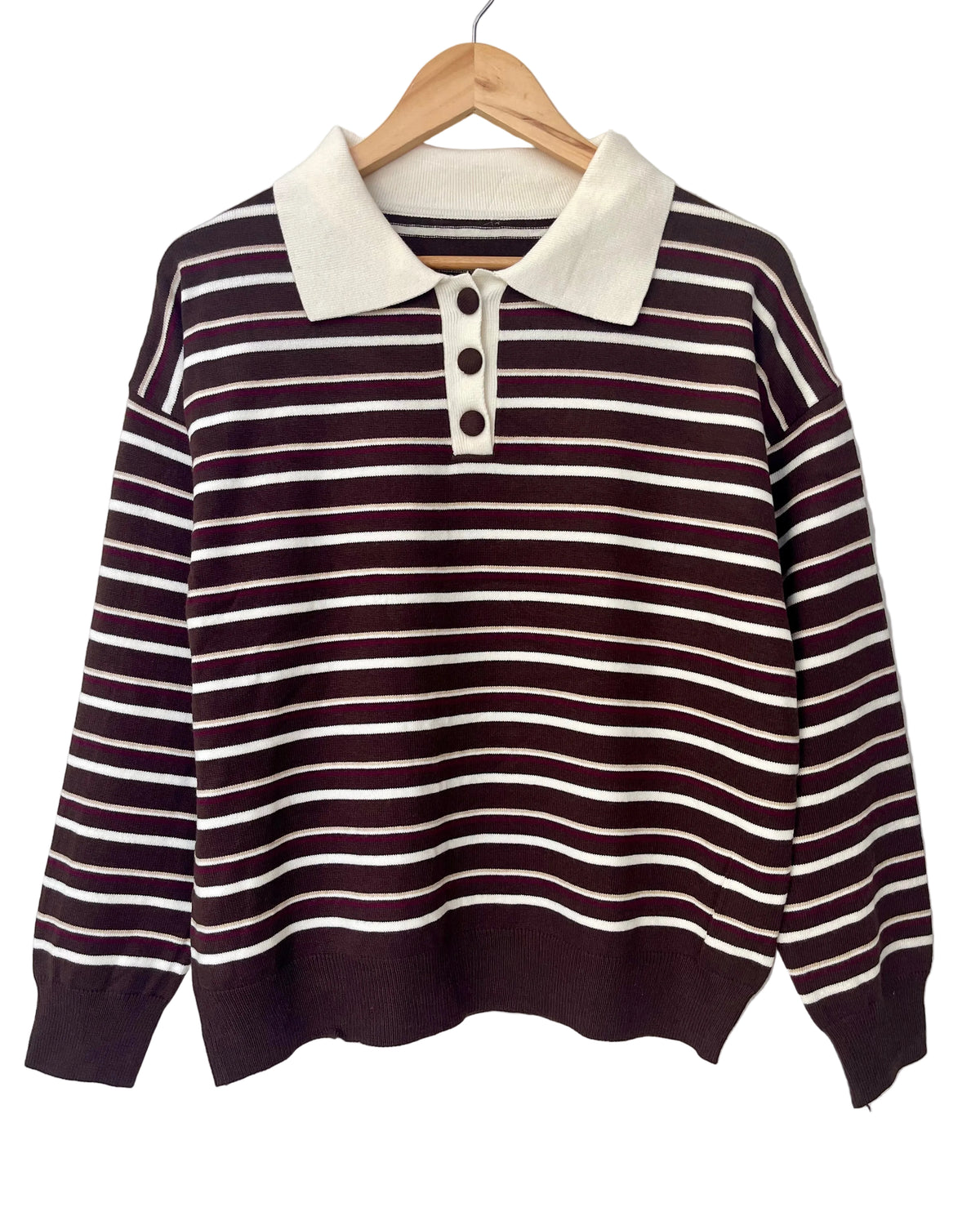 Μπλούζα πλεκτή COLLEGE brown