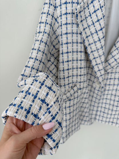 Σακάκι CAROL off white/blue