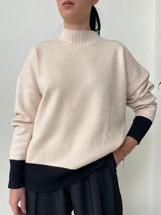 Μπλούζα ALESSANDRA beige/black