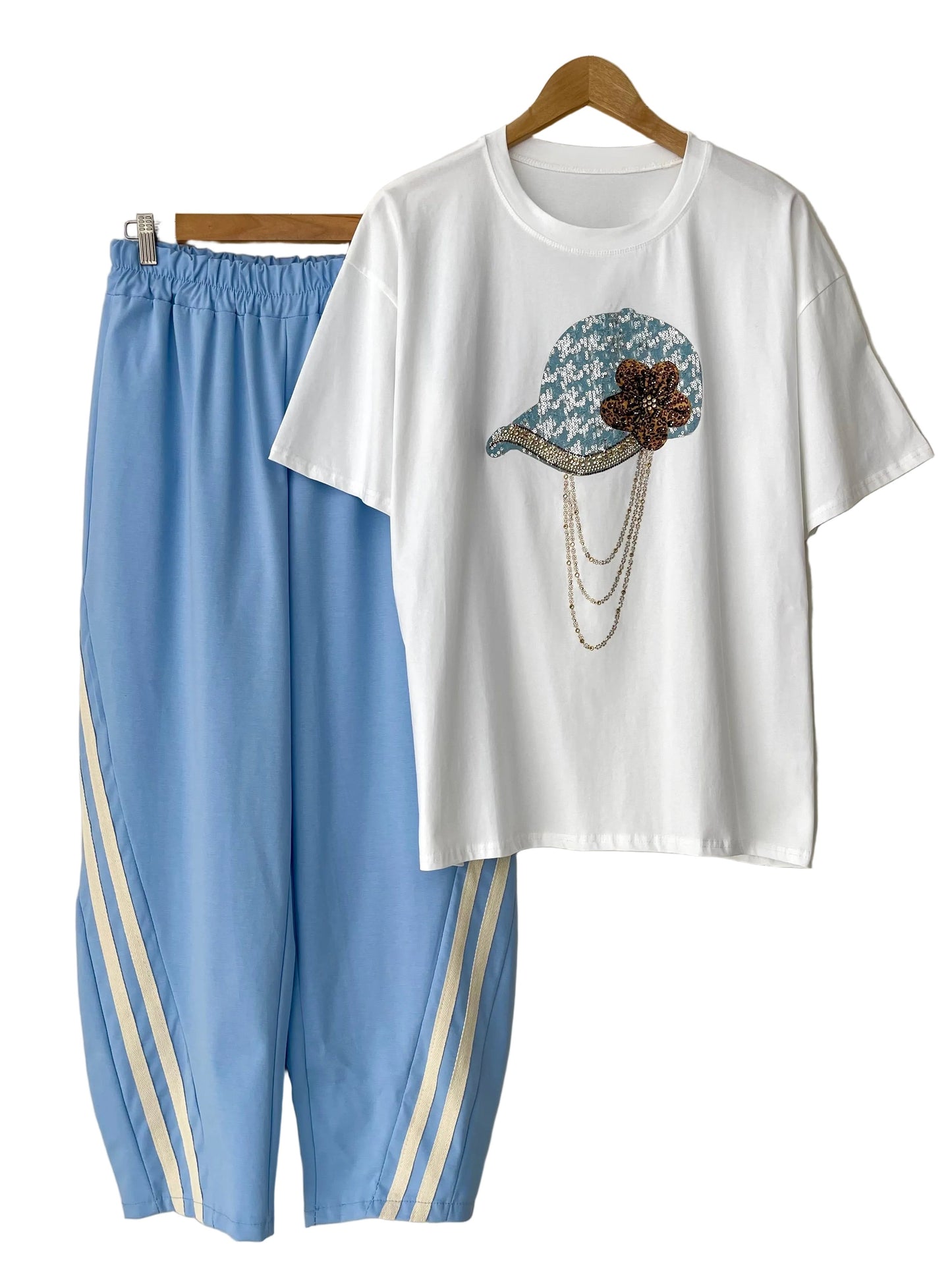 Σετ GLAM HAT light blue