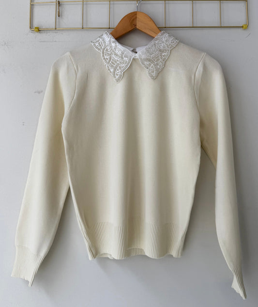 Μπλούζα με κεντημένο γιακά LIBRE yellow