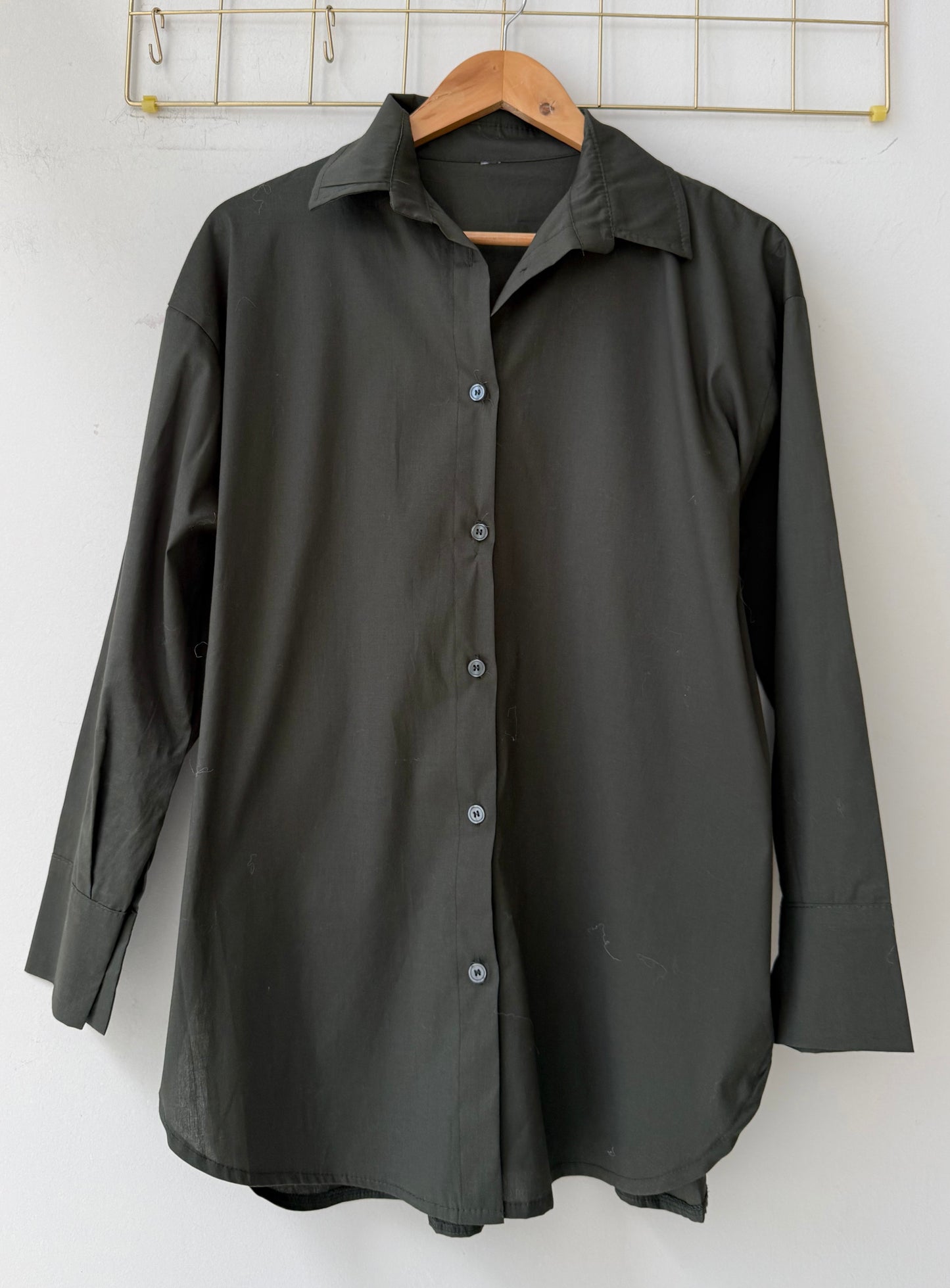 Πουκάμισο ποπλίνα BASIC LINE khaki