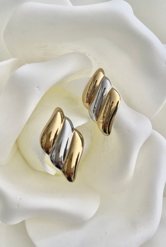 Σκουλαρίκια MARSHMALLOW gold/silver