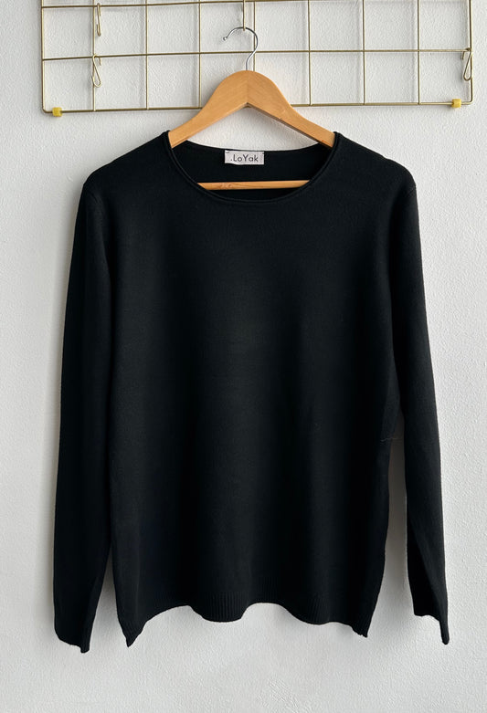 Μπλούζα πλέκτη black