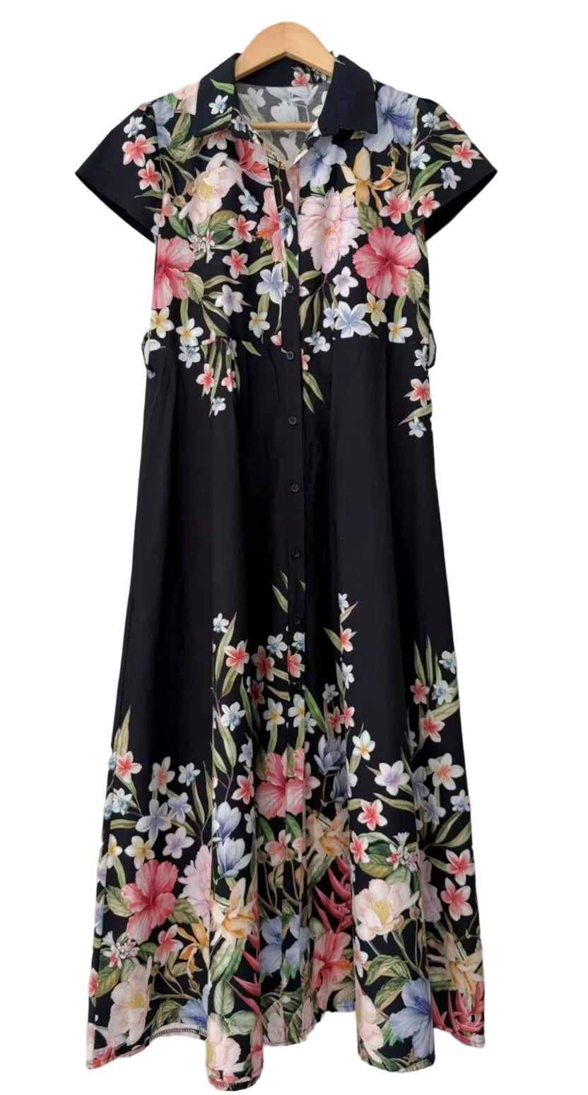 Φόρεμα HIBISCUS multi/black