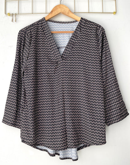 Μπλούζα TABITHA black/brown
