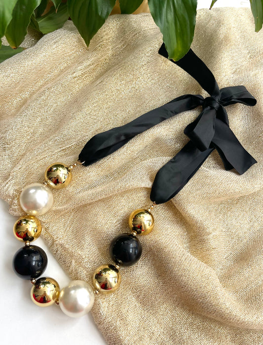 Κολιέ ETERNAL black/gold