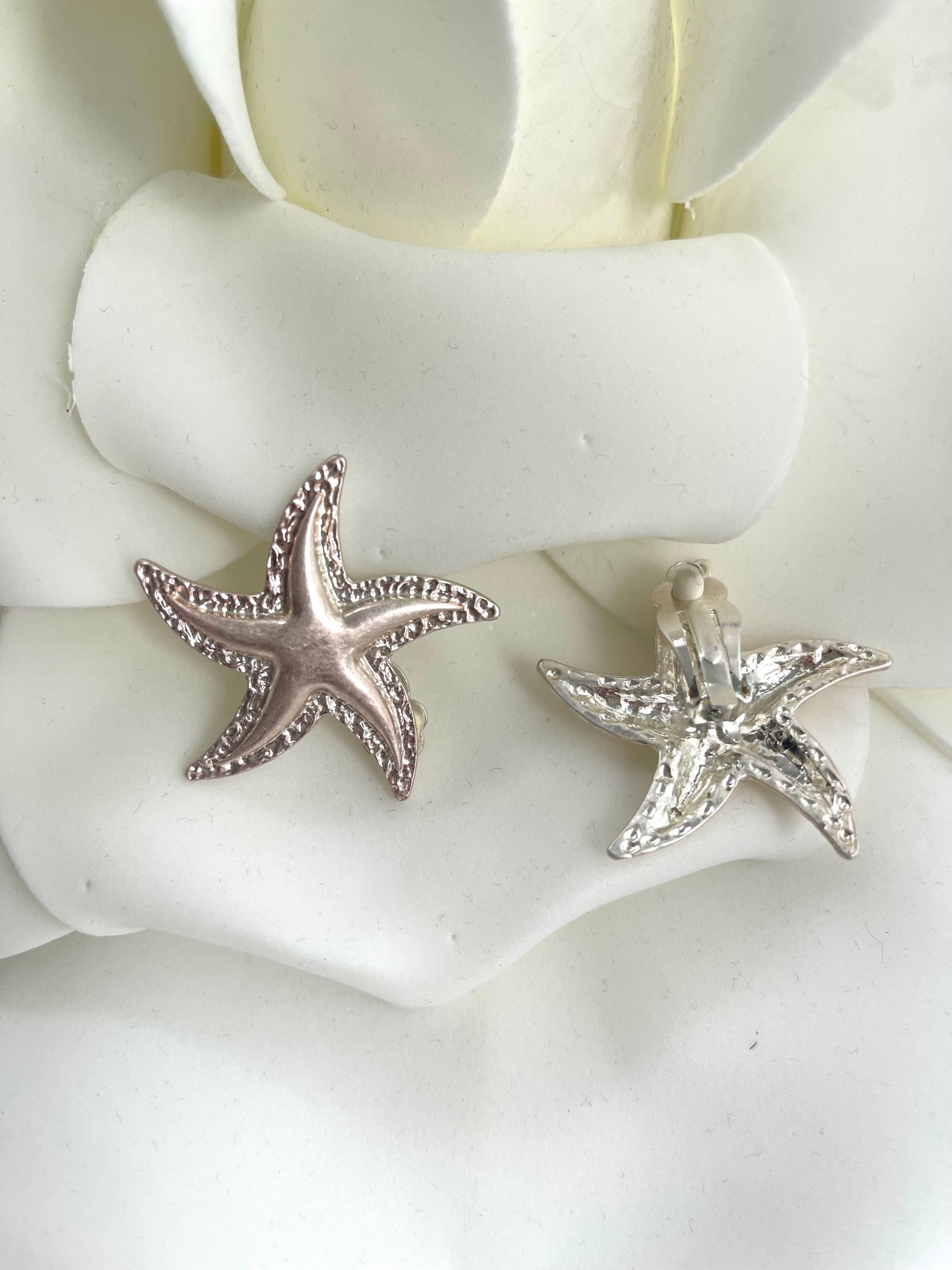 Σκουλαρίκια κλιπς STARFISH platinum