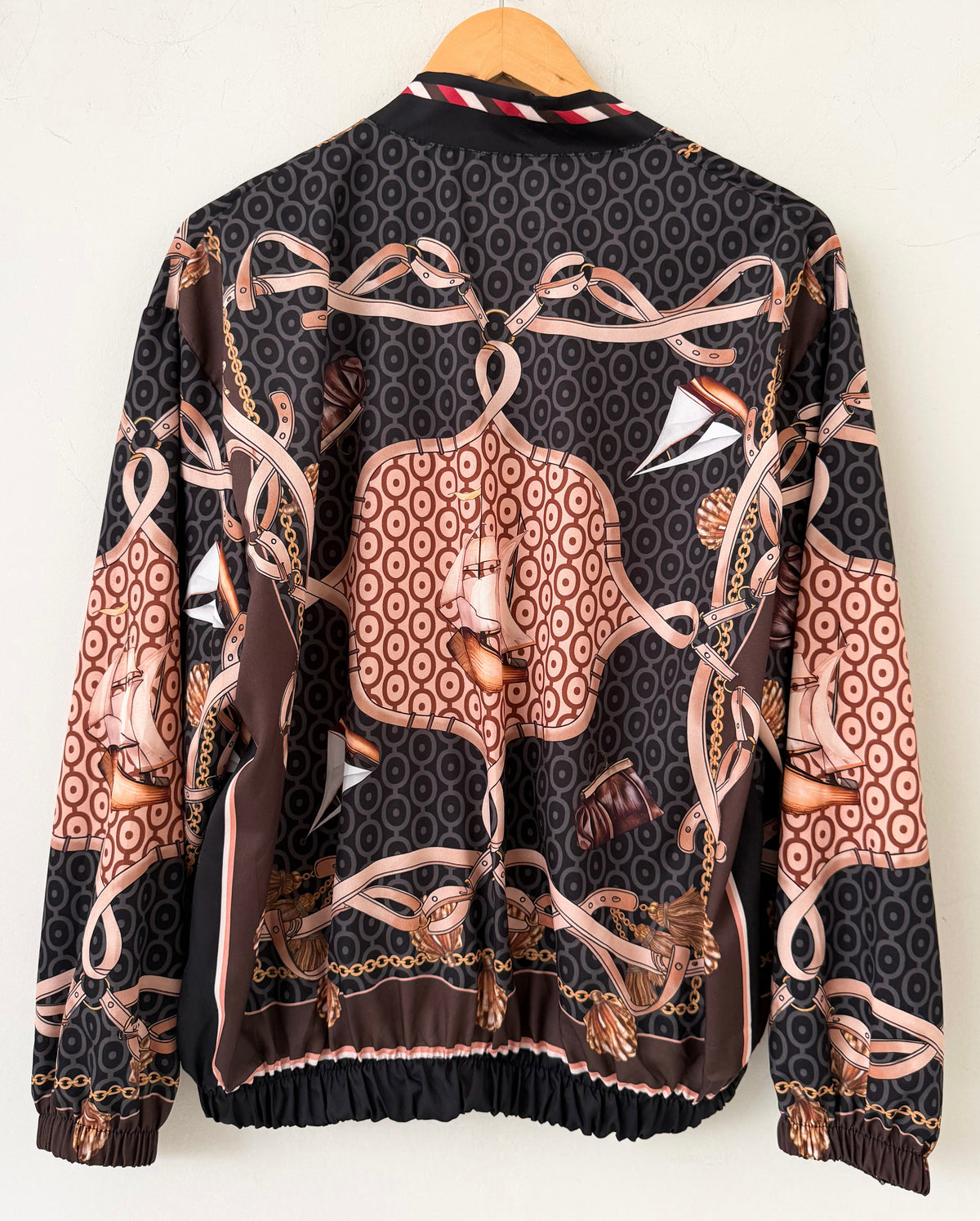 Bomber τζάκετ εμπριμέ BETTY black/brown