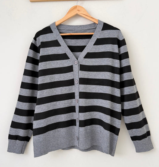 Ζακέτα ριγέ CANALI grey/black