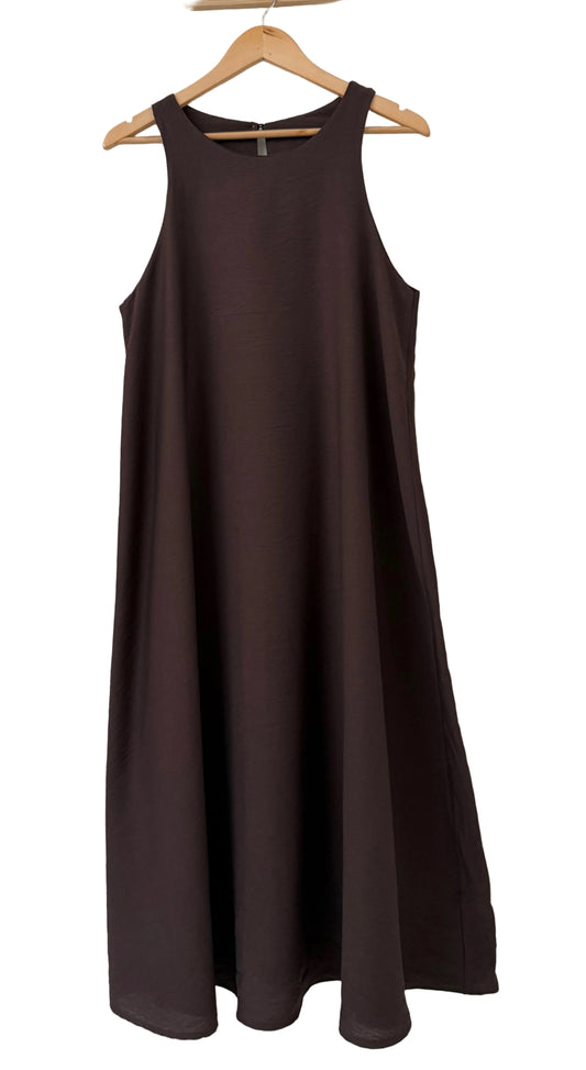 Φόρεμα midi SANIA brown