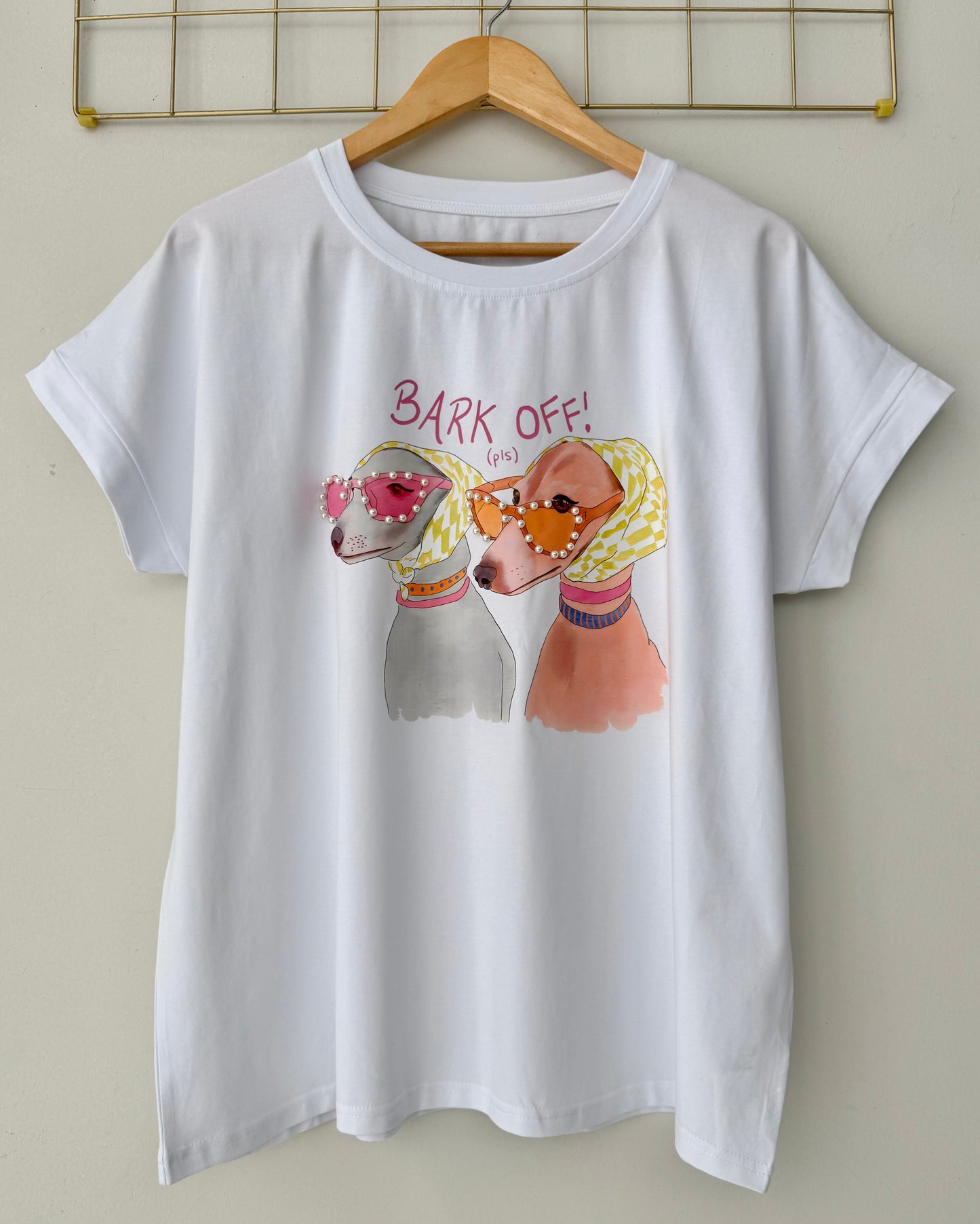 T-shirt με σχεδίο BARK OFF white