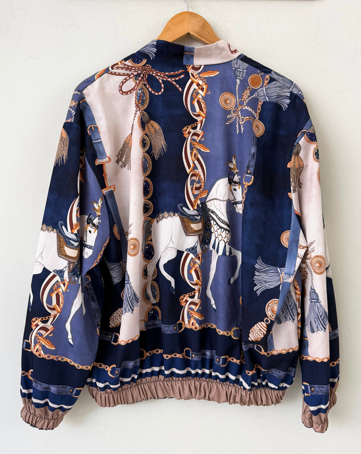 Bomber τζάκετ εμπριμέ MARINE blue