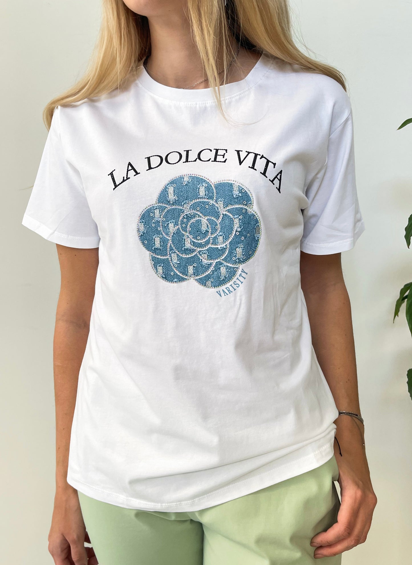 T-shirt με σχεδίο DOLCE VITA white