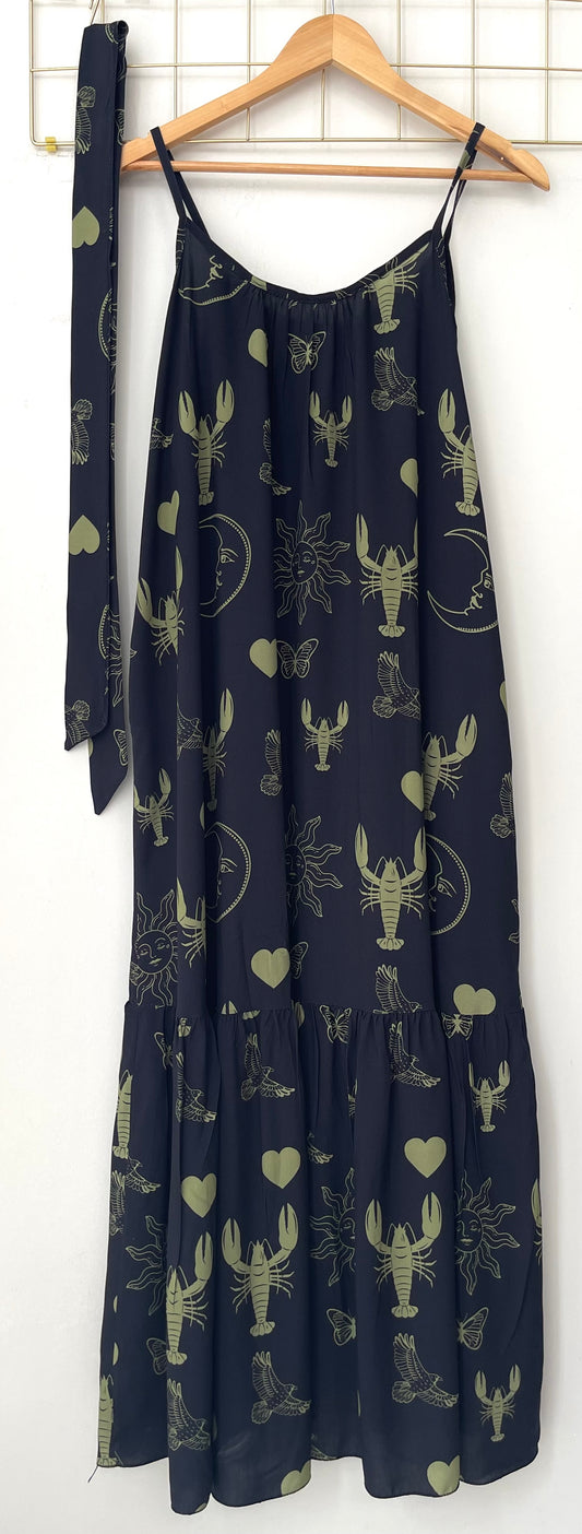 Φόρεμα WENDELL black/green