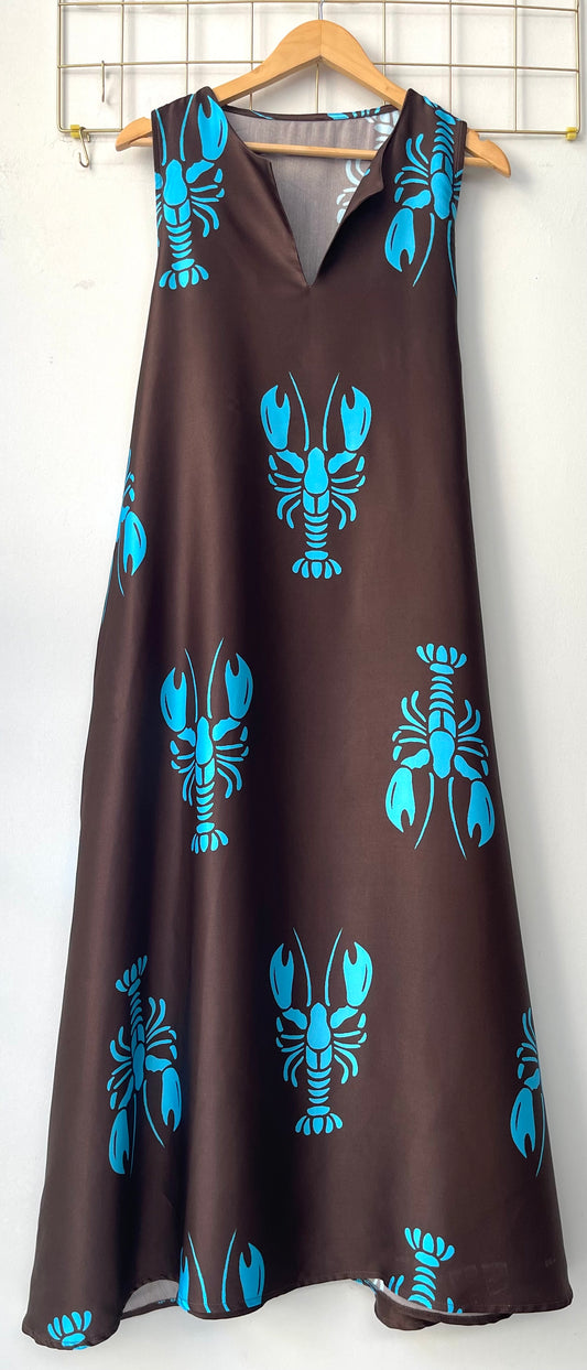 Φόρεμα ADRIA brown/blue