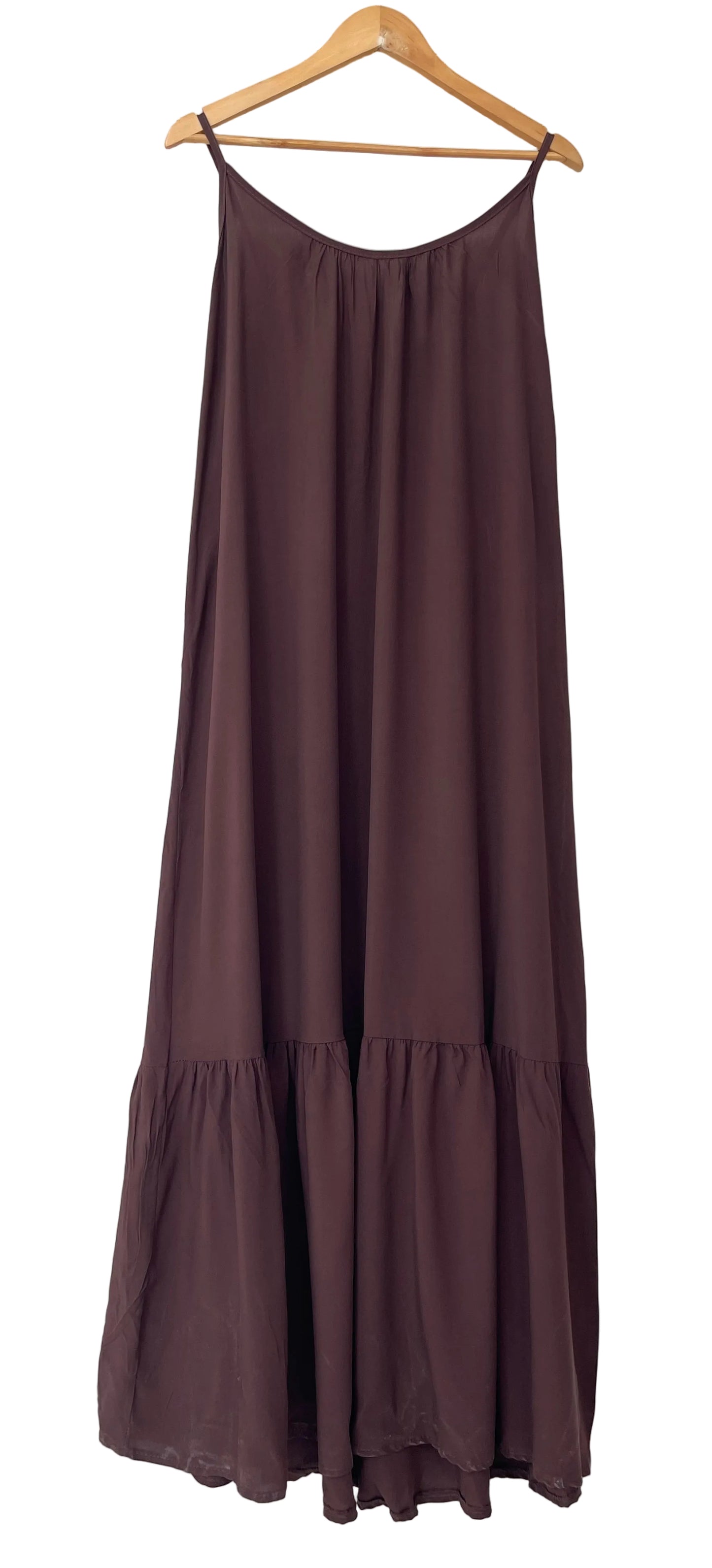 Φόρεμα μακρύ με τιραντακι brown