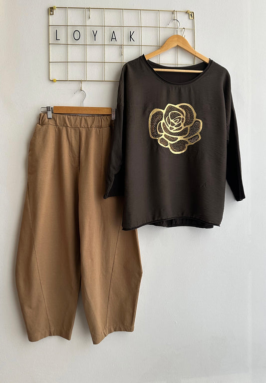 Σετ βαμβάκι ROSE 1 brown/taba