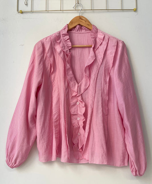 Μπλούζα με βολάν ADRIA pink