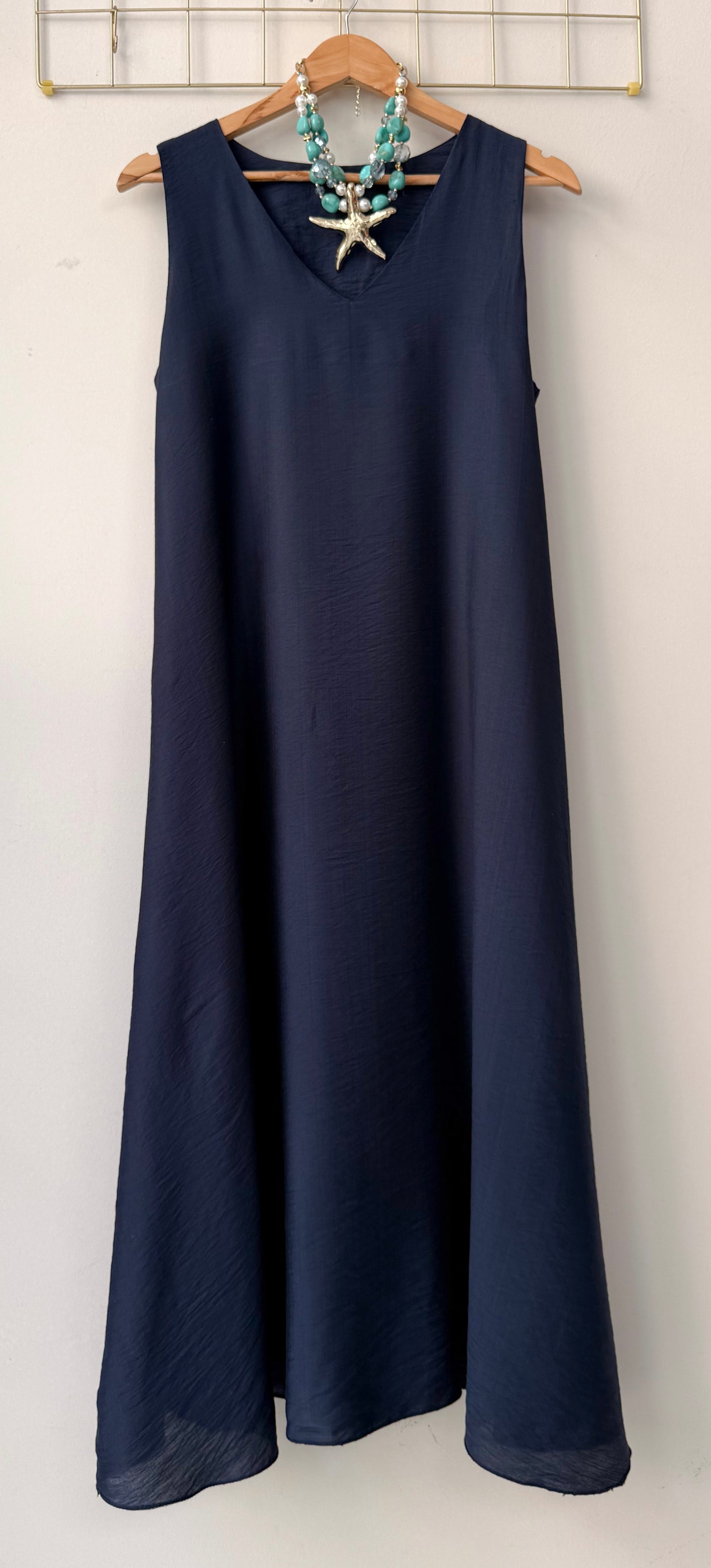 Φόρεμα midi PALEA navy blue