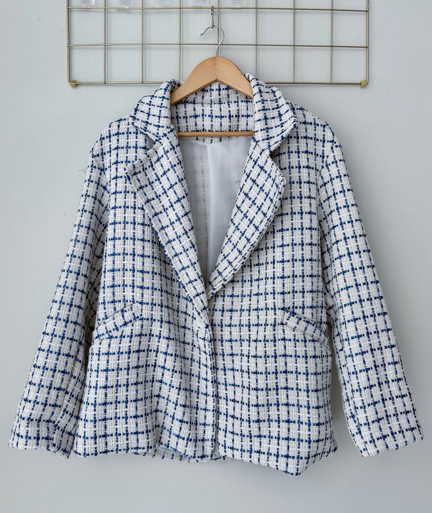 Σακάκι CAROL off white/blue