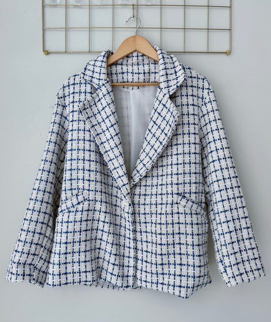 Σακάκι CAROL off white/blue