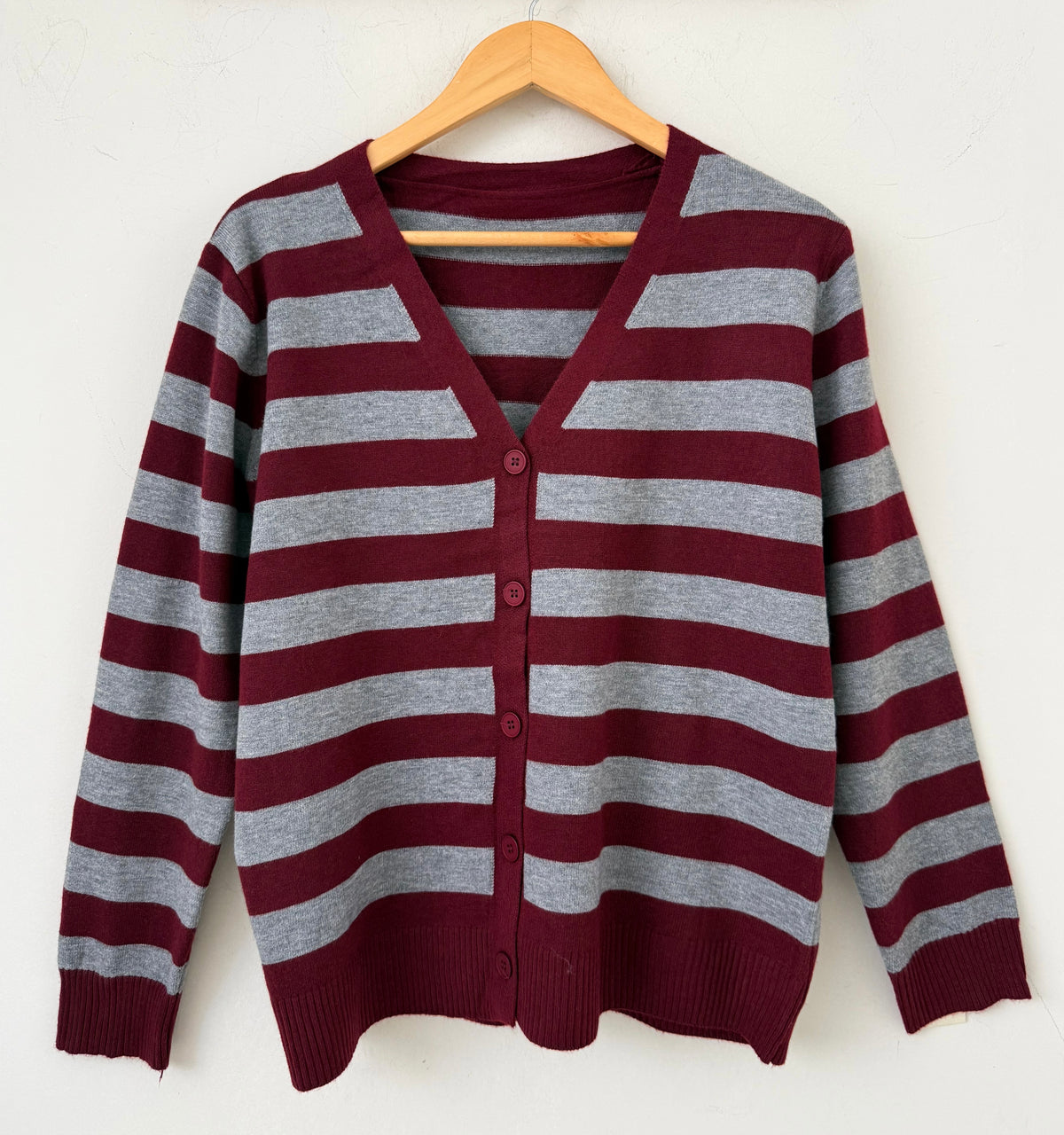 Ζακέτα ριγέ CANALI grey/burgundy