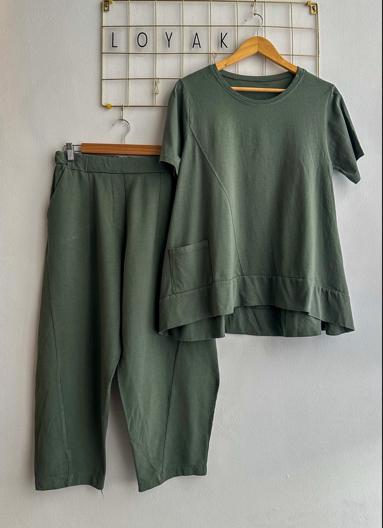 Σετ βαμβάκι Lario olive