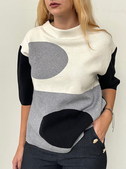 Πουλόβερ RAINCLOUD black/grey/white