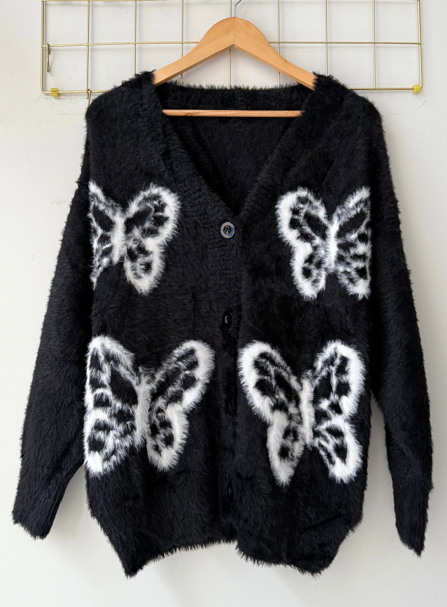 Ζακέτα πλέκτη butterfly black